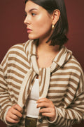 MANUKA | Striped Cardigan with Scarf Detail