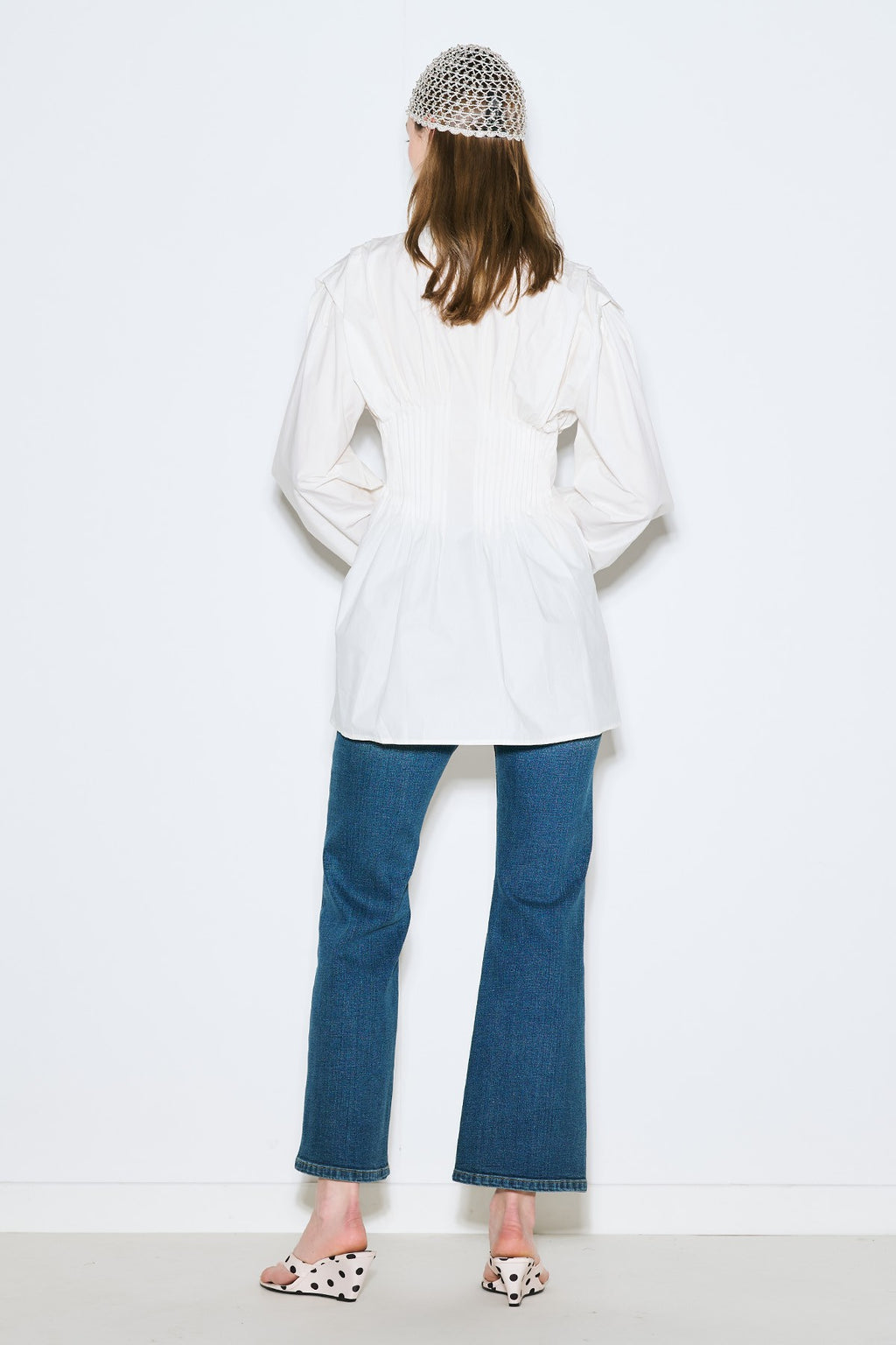 MANUKA | Pleat-Detail Waist Long-Sleeve Blouse