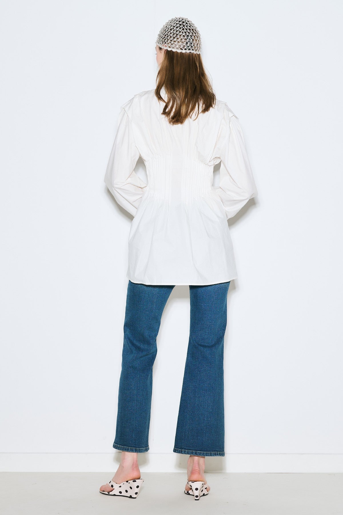 MANUKA | Pleat-Detail Waist Long-Sleeve Blouse