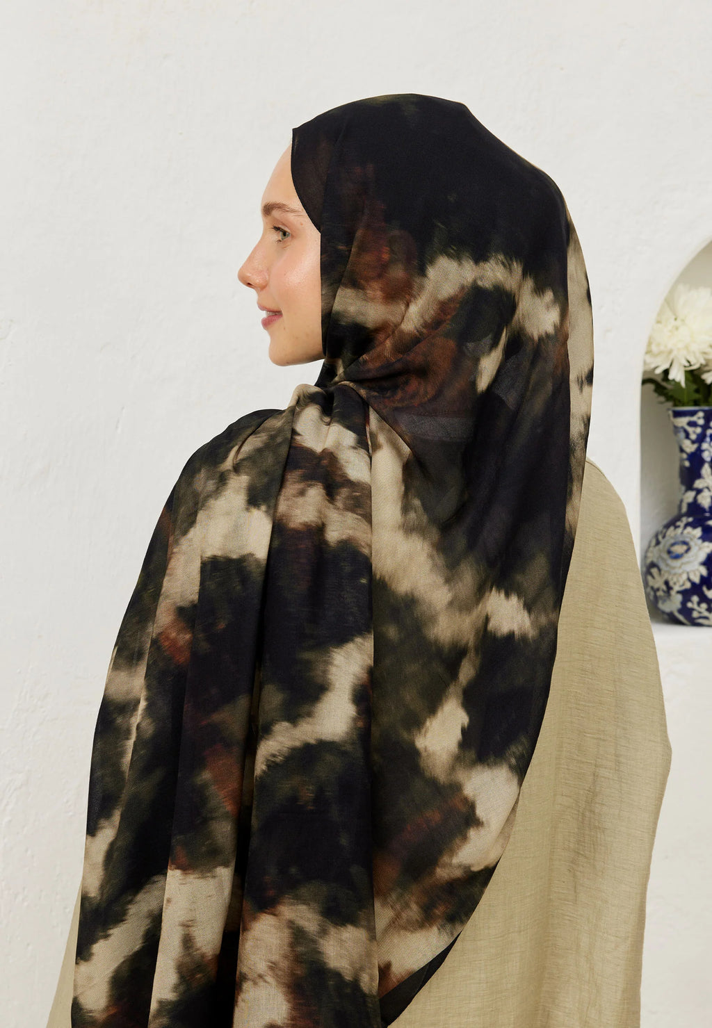 FRESH SCARFS | Batik Patterned Ramie Scarf
