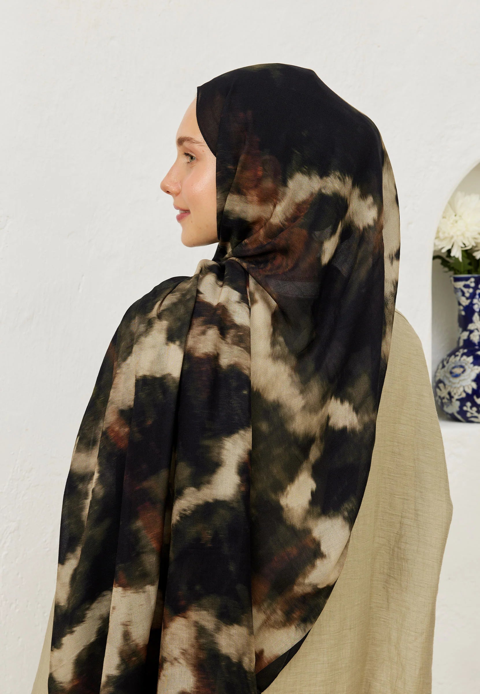 FRESH SCARFS | Batik Patterned Ramie Scarf