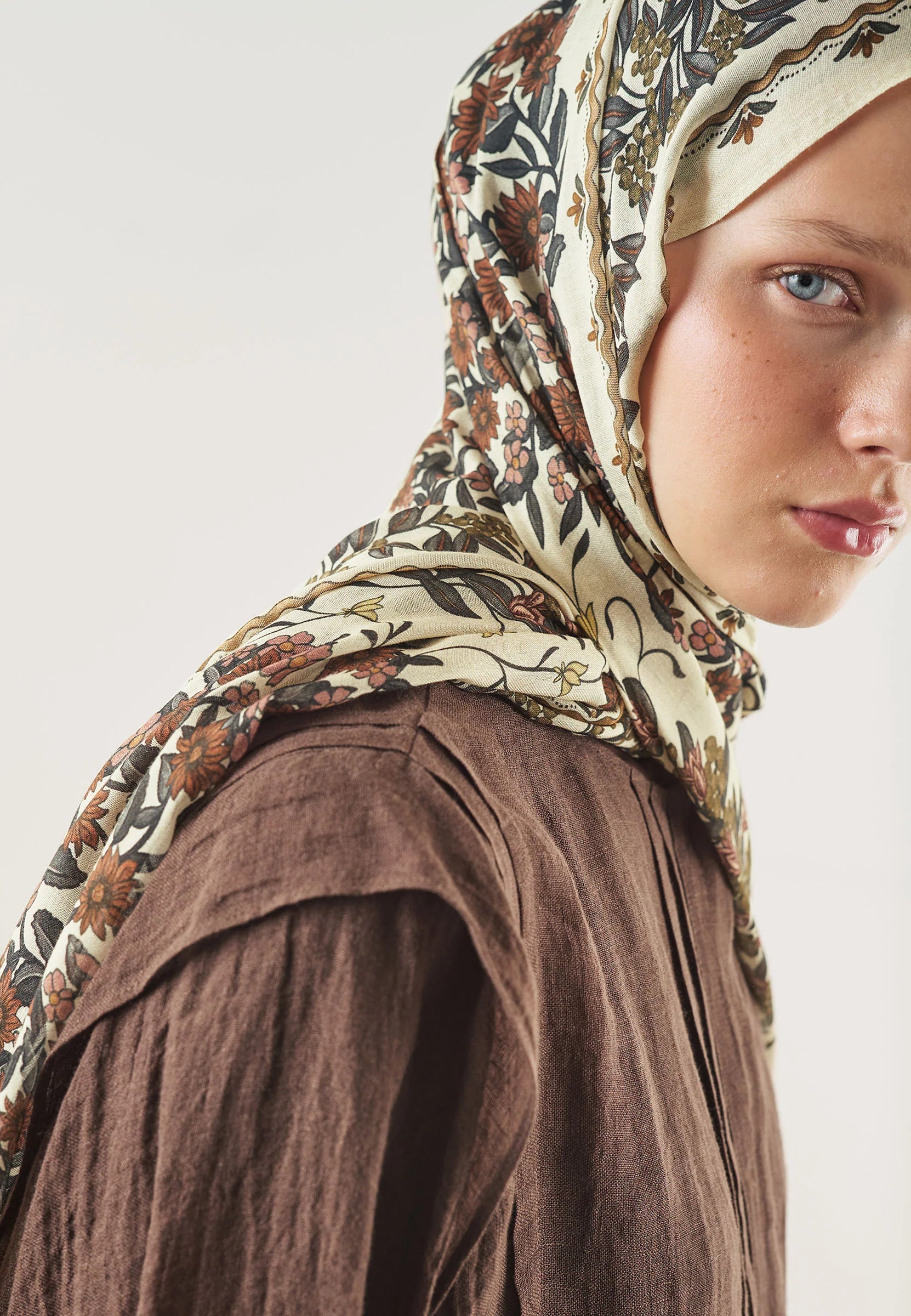 FRESH SCARFS | Briony Patterned Soft Viscose Scarf