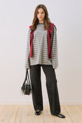 MANUKA | Striped Scarf Detail T-Shirt
