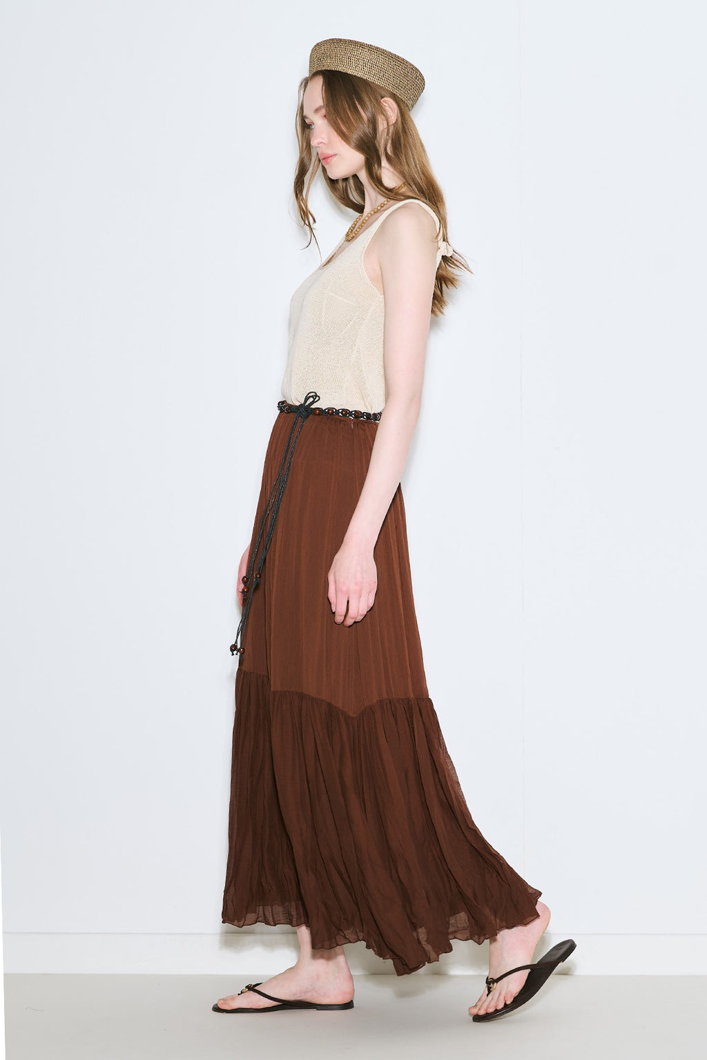 MANUKA | Crush Pleated Maxi Skirt