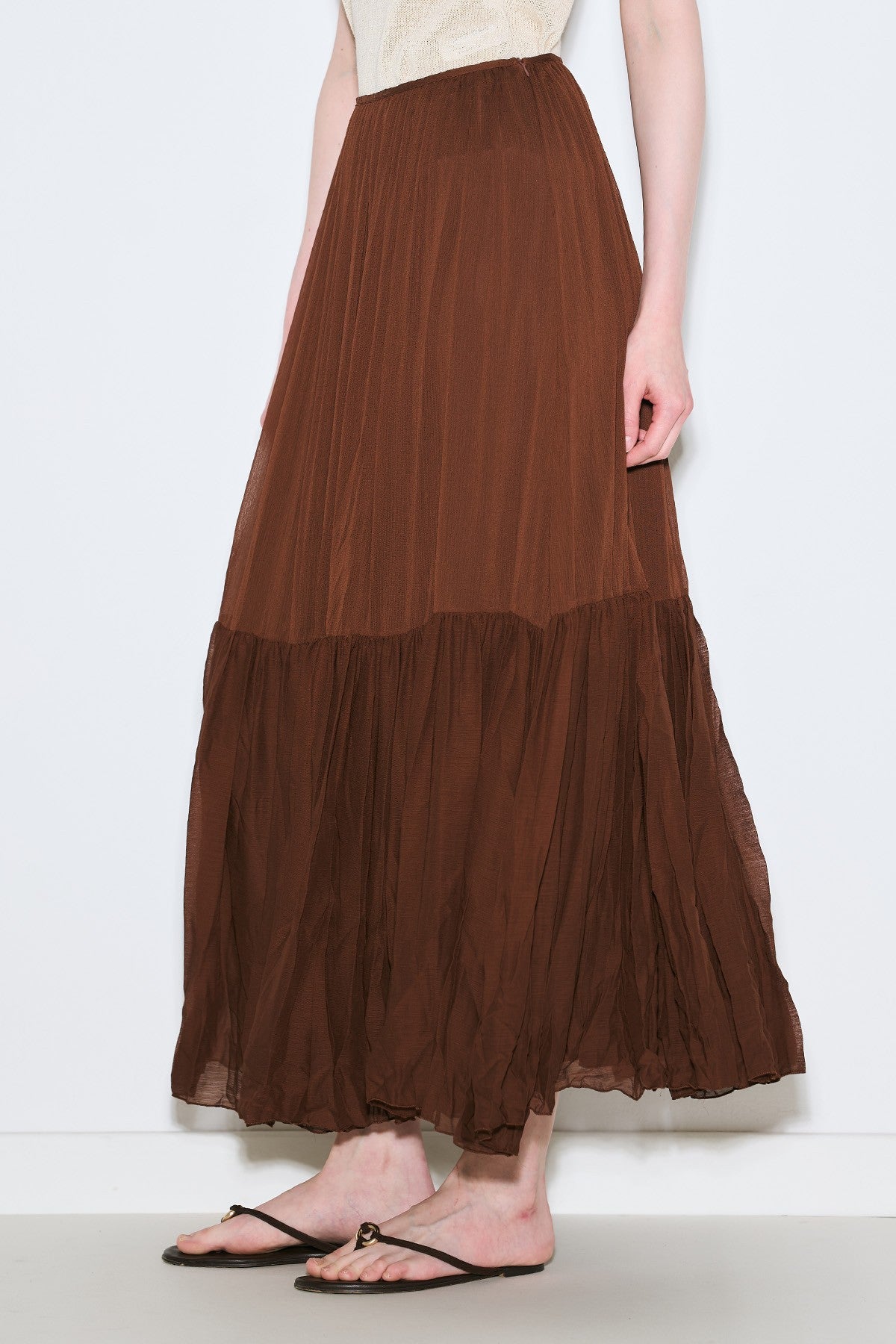 MANUKA | Crush Pleated Maxi Skirt