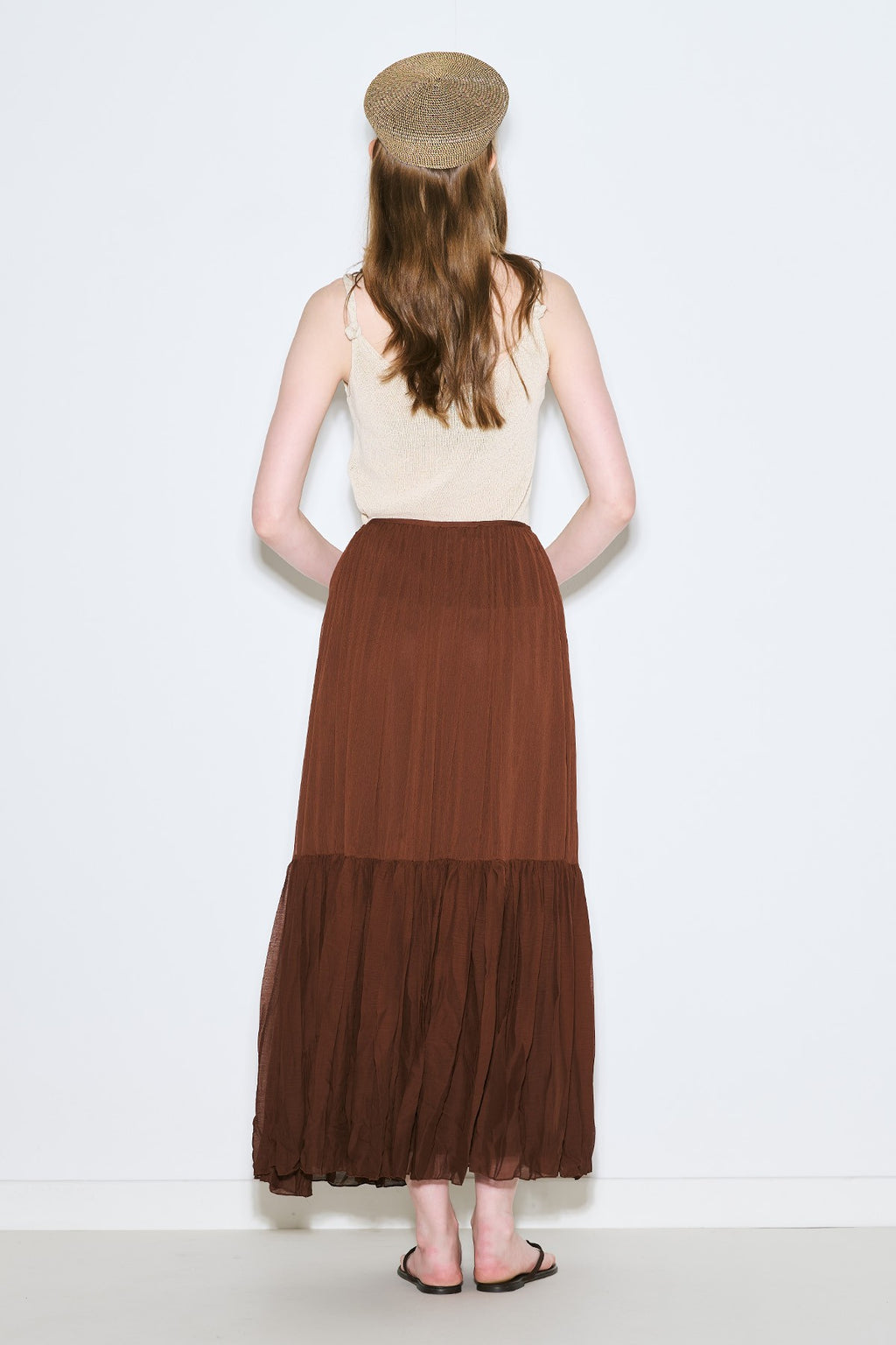MANUKA | Crush Pleated Maxi Skirt