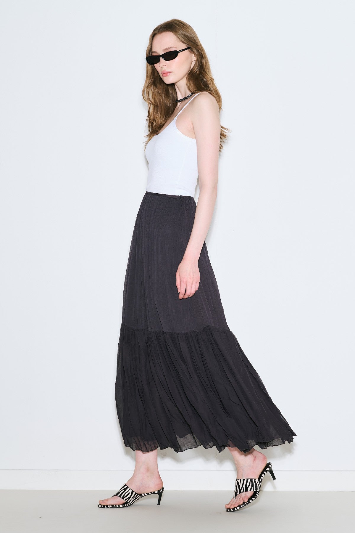 MANUKA | Crush Pleated Maxi Skirt