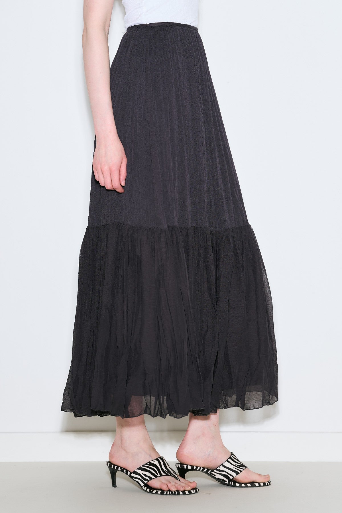 MANUKA | Crush Pleated Maxi Skirt
