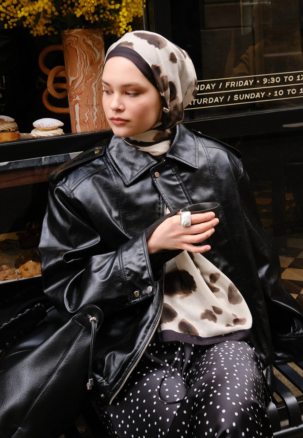 FRESH SCARFS | Cow Print Patterned Scarf