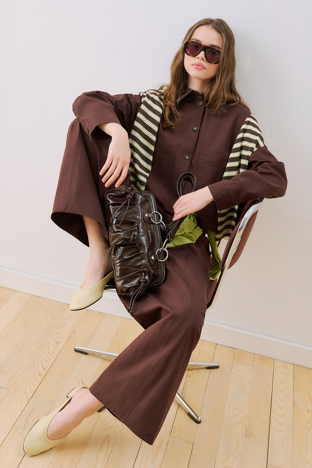 MANUKA | Elastic Waist Barrel Trousers