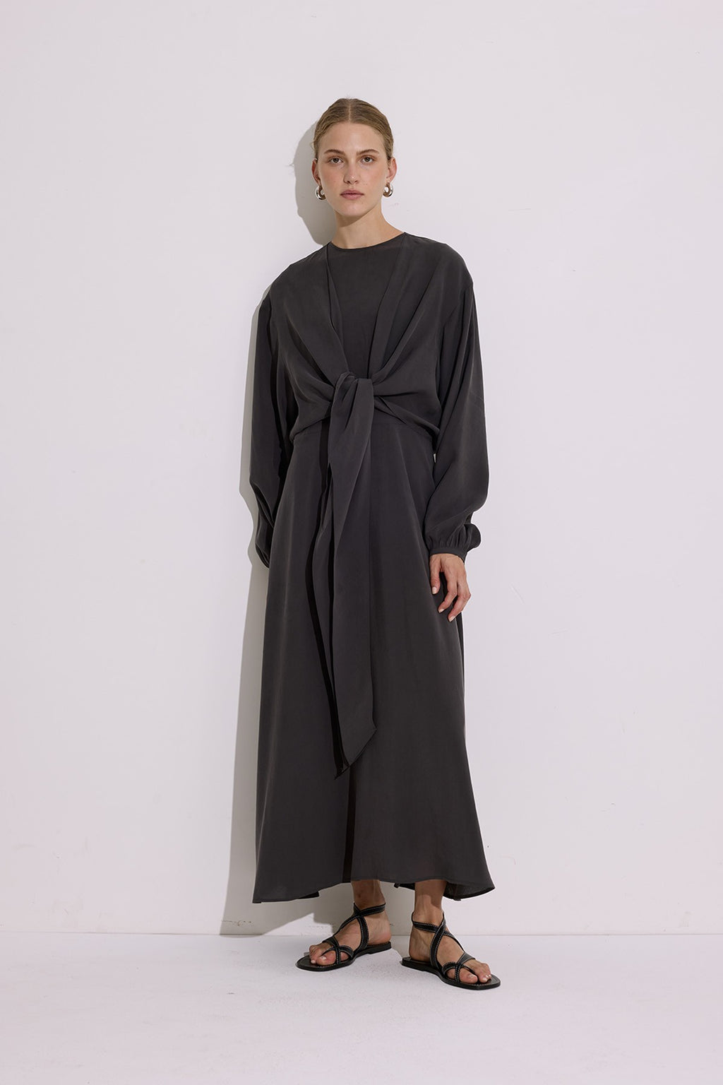 MANUKA | Modal Long-Sleeve Wrap Dress
