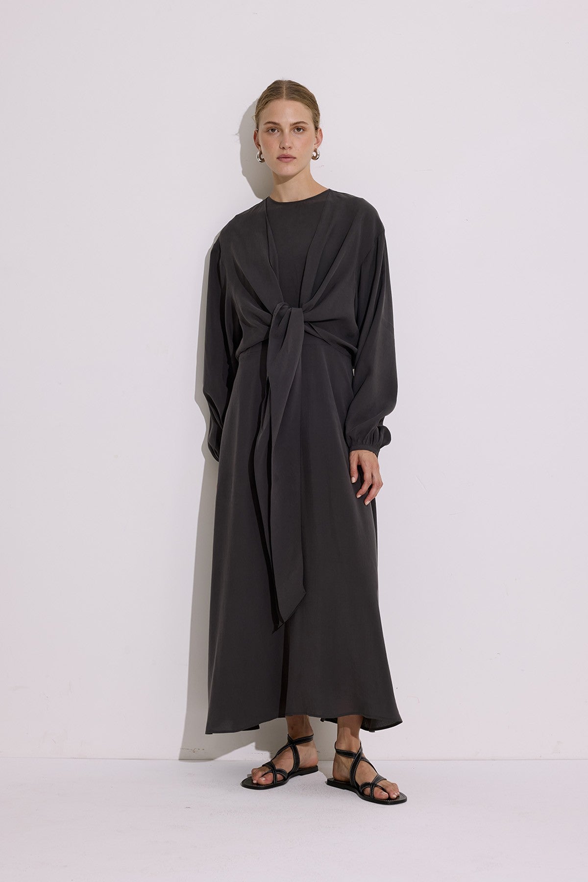 MANUKA | Modal Long-Sleeve Wrap Dress