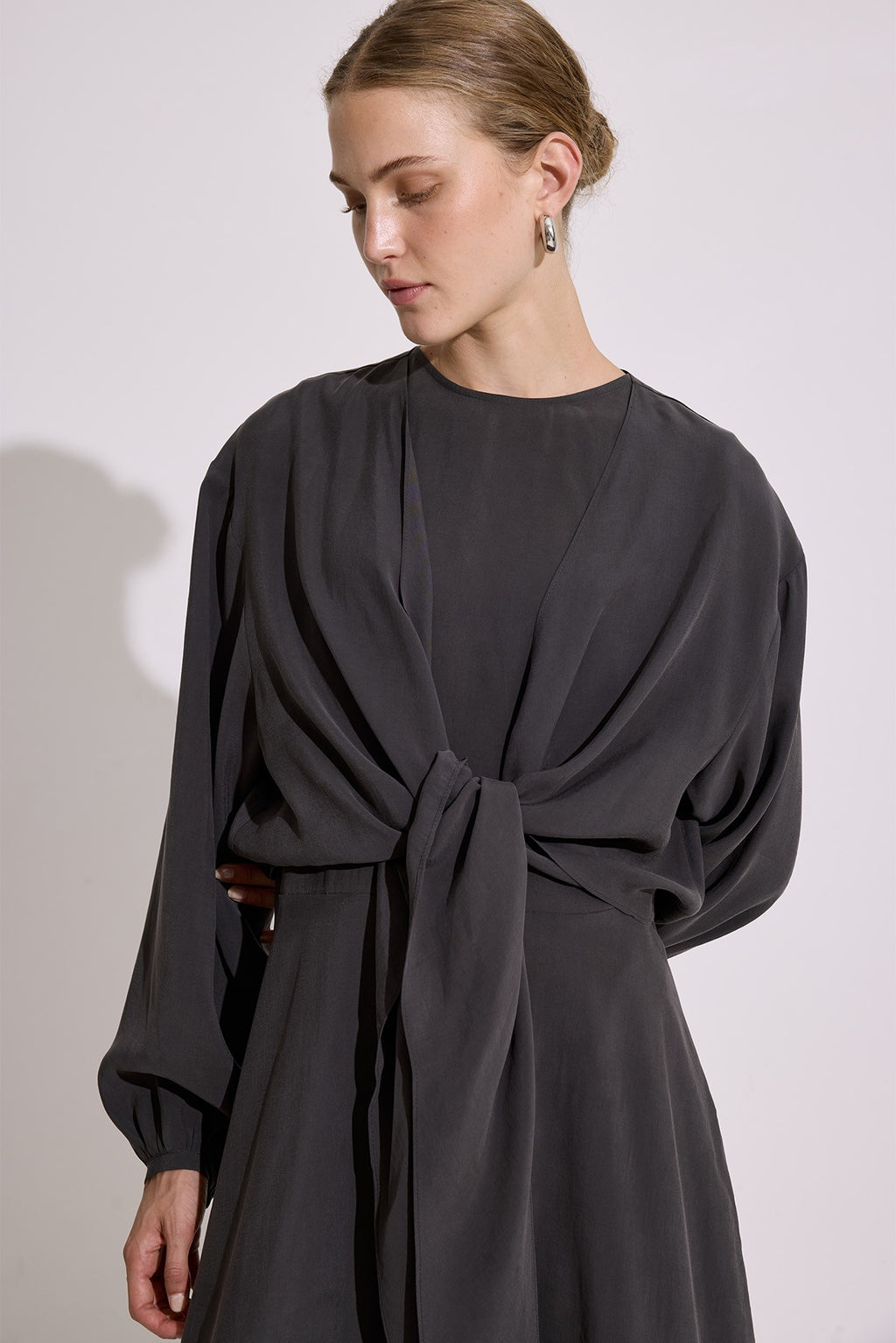 MANUKA | Modal Long-Sleeve Wrap Dress