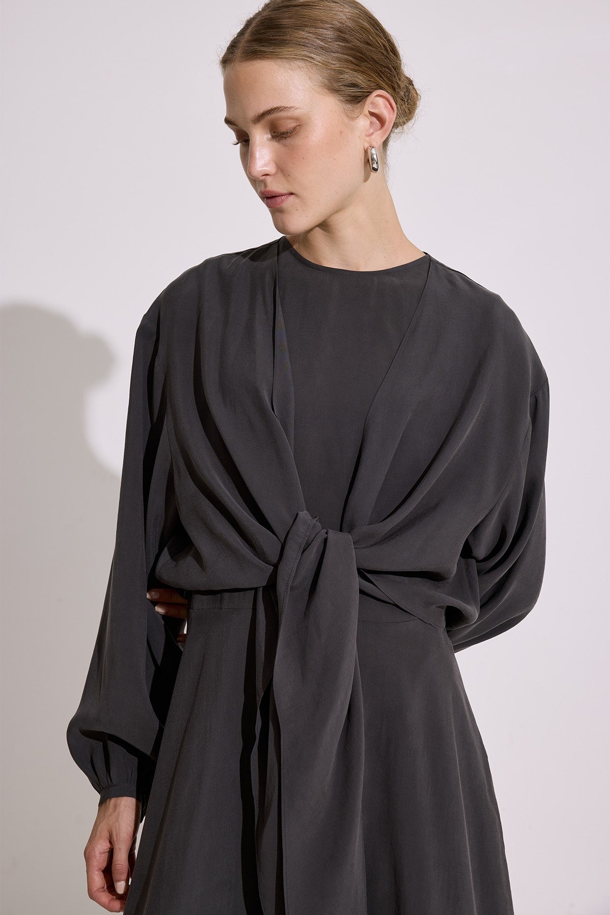 MANUKA | Modal Long-Sleeve Wrap Dress