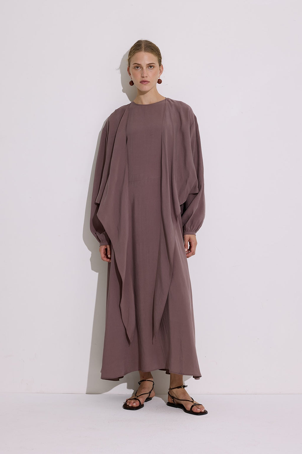 MANUKA | Modal Long-Sleeve Wrap Dress