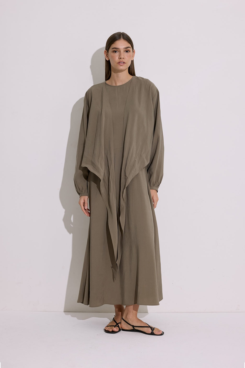 MANUKA | Modal Long-Sleeve Wrap Dress