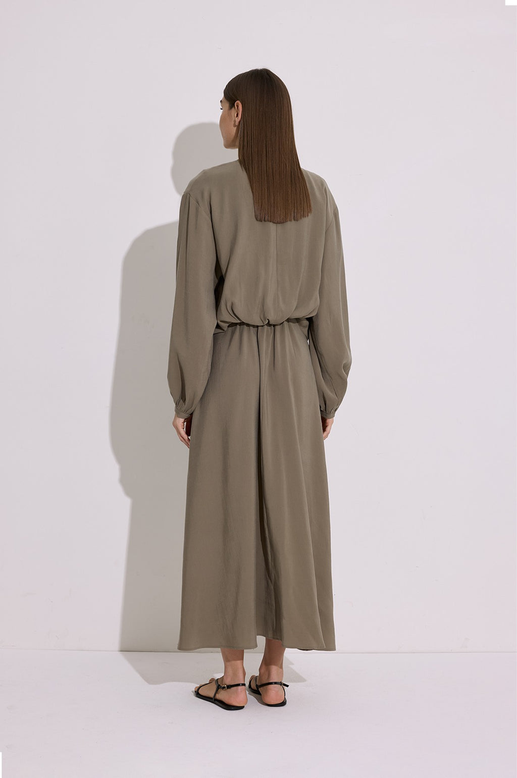 MANUKA | Modal Long-Sleeve Wrap Dress