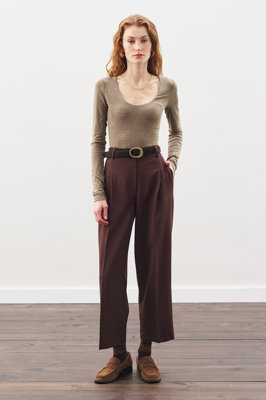MANUKA | Pleat-Detail Straight-Leg Trousers