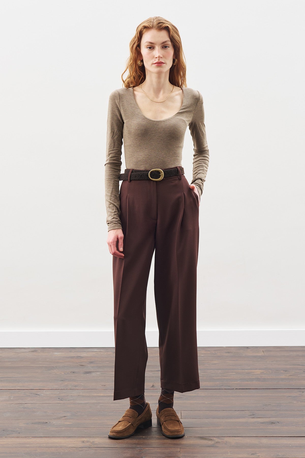 MANUKA | Pleat-Detail Straight-Leg Trousers