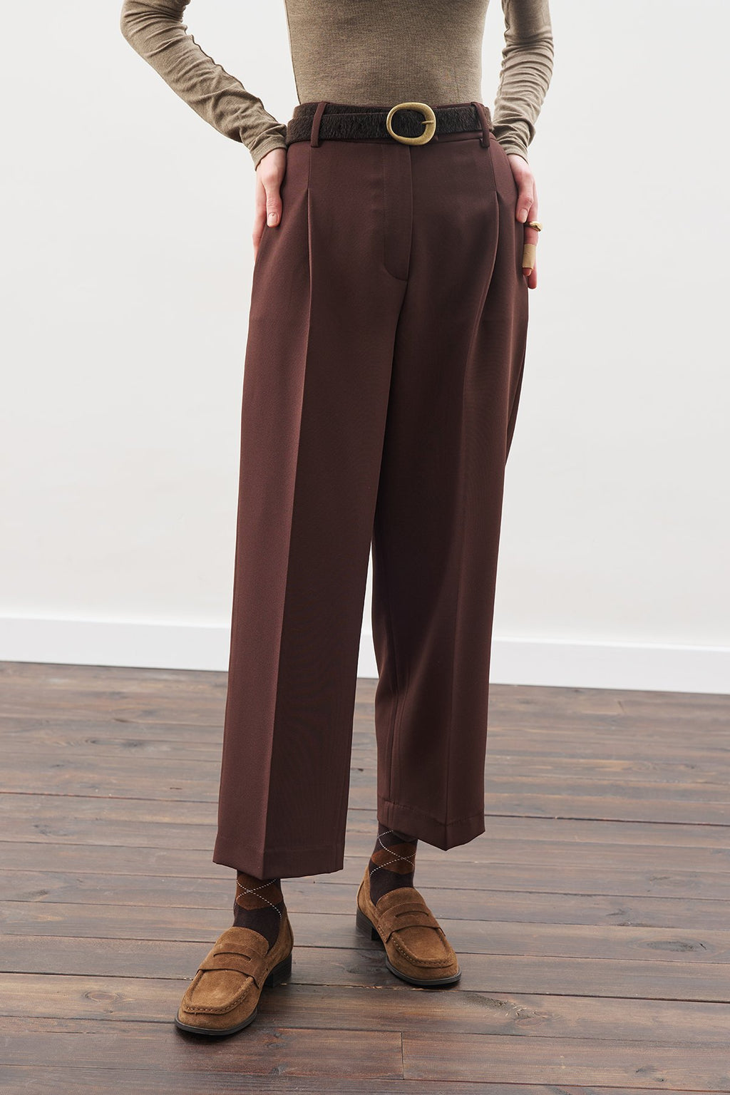 MANUKA | Pleat-Detail Straight-Leg Trousers