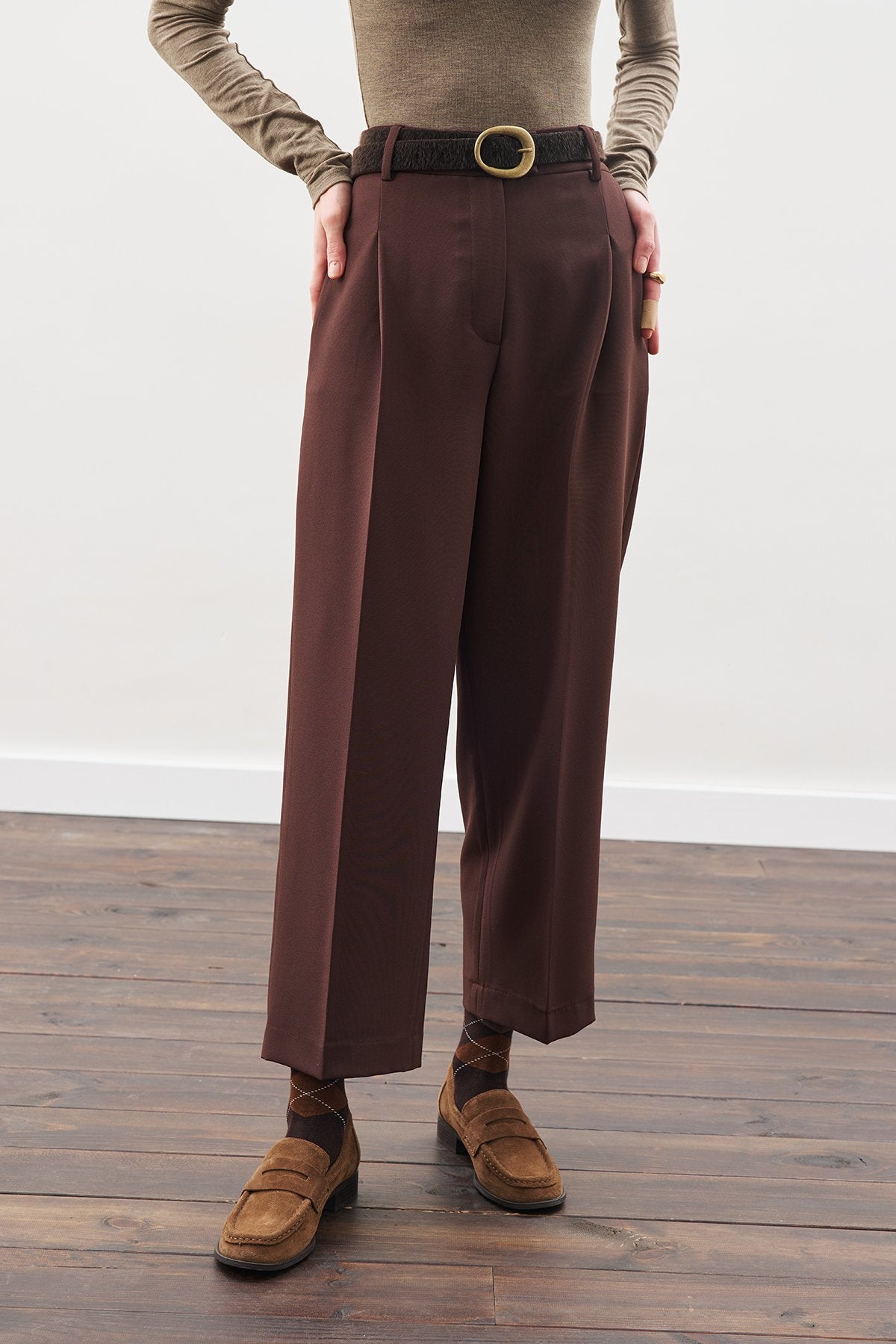 MANUKA | Pleat-Detail Straight-Leg Trousers