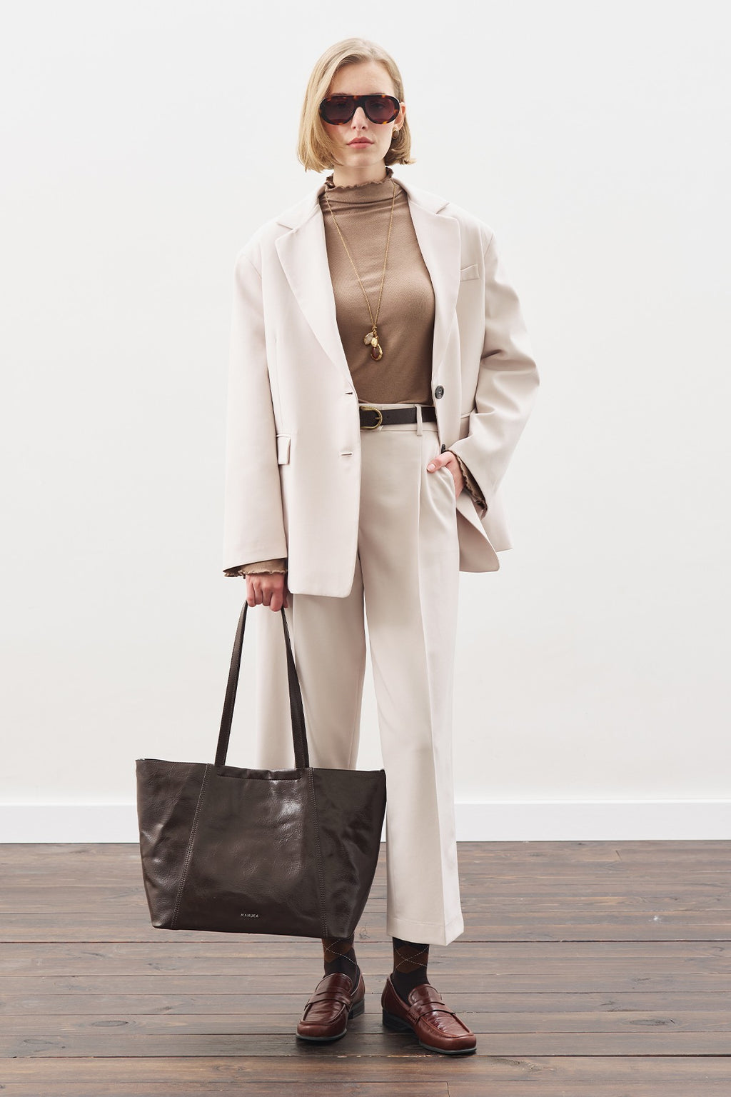 MANUKA | Pleat-Detail Straight-Leg Trousers