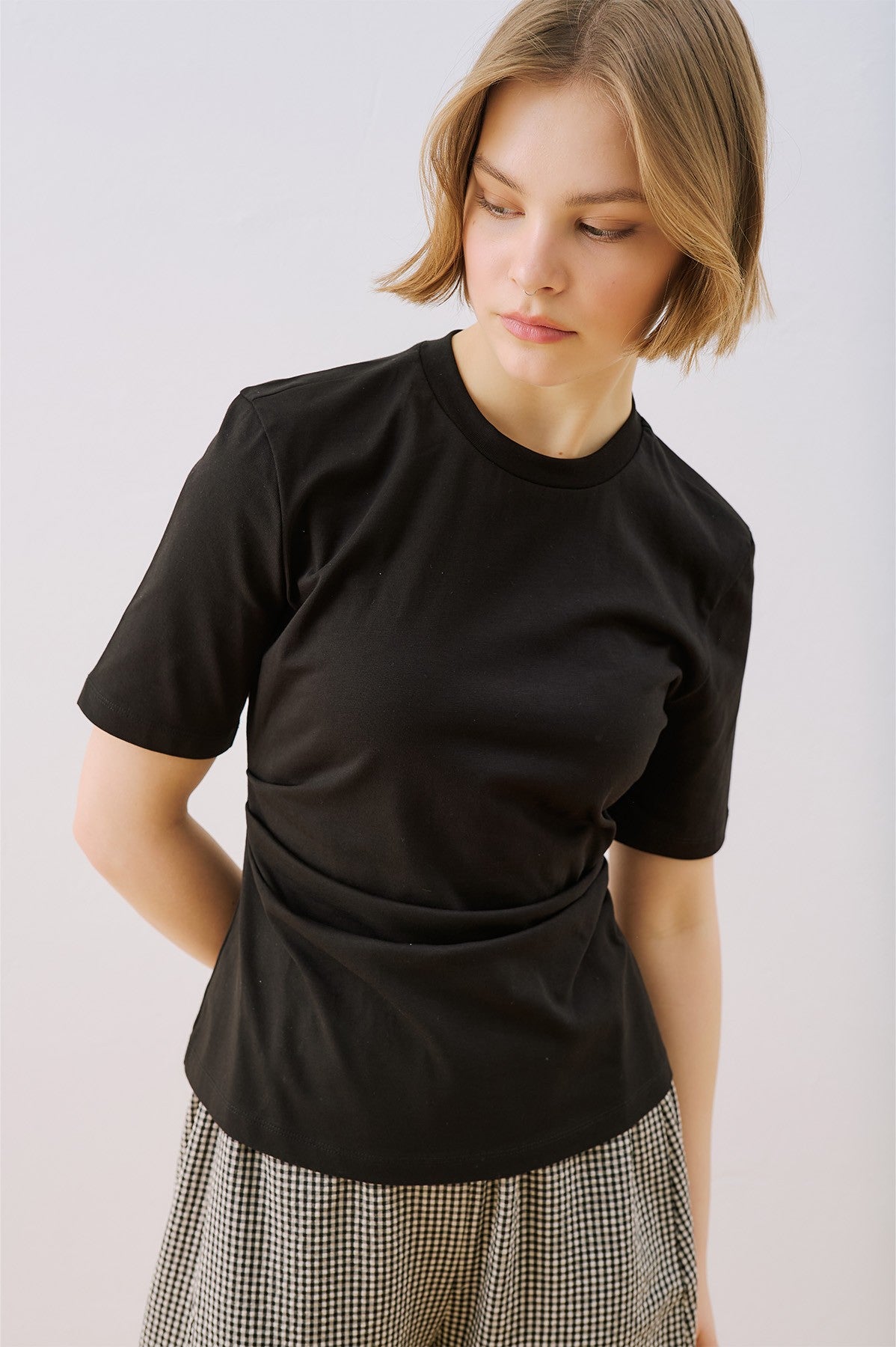 MANUKA | Pleated Detail T-shirt