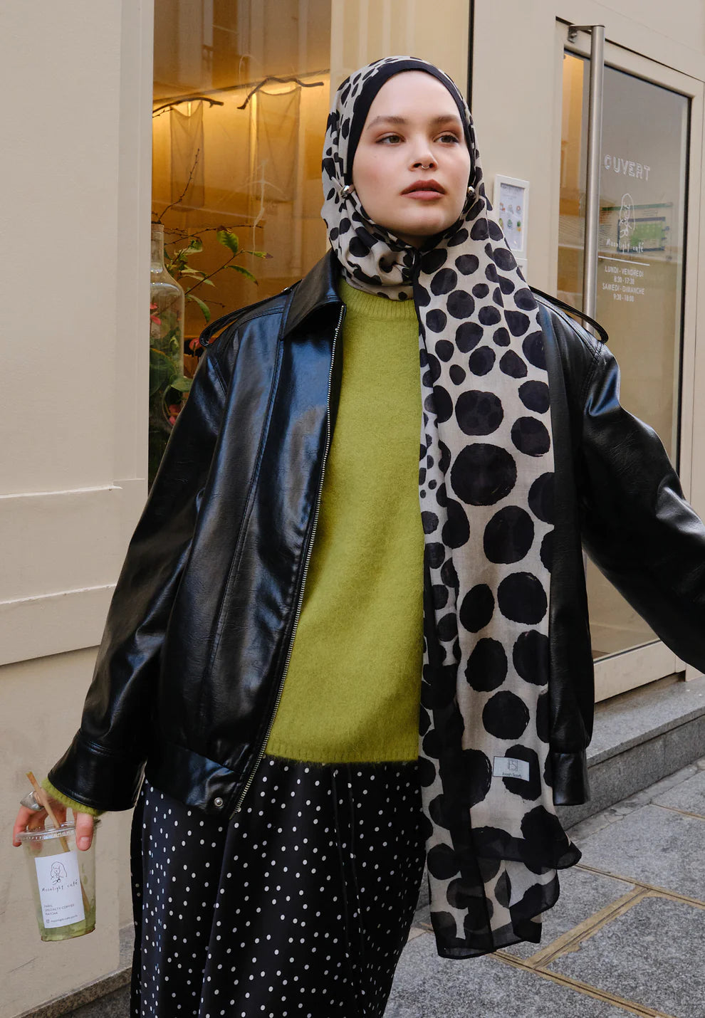 FRESH SCARFS | Polka Dots Patterned Scarf
