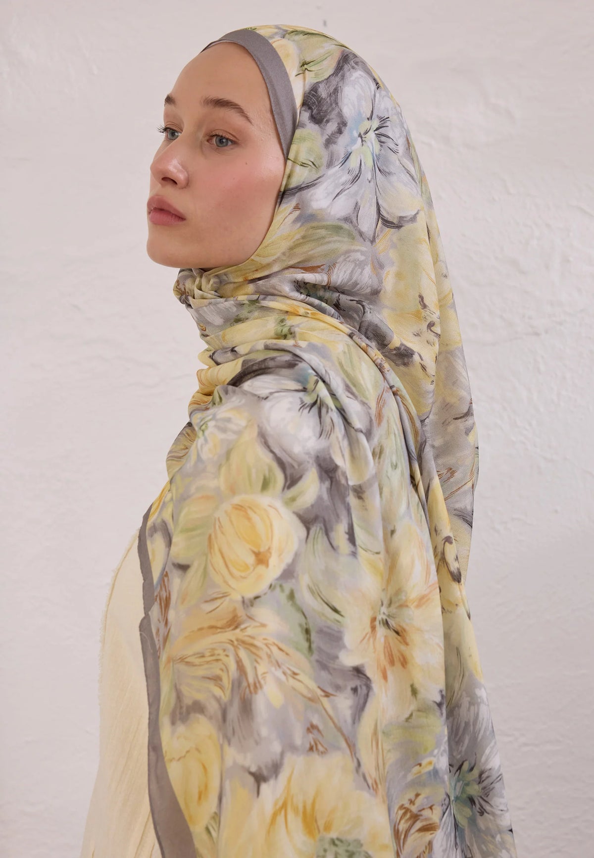 FRESH SCARFS | Pure Flora Pattern Ramie Scarf