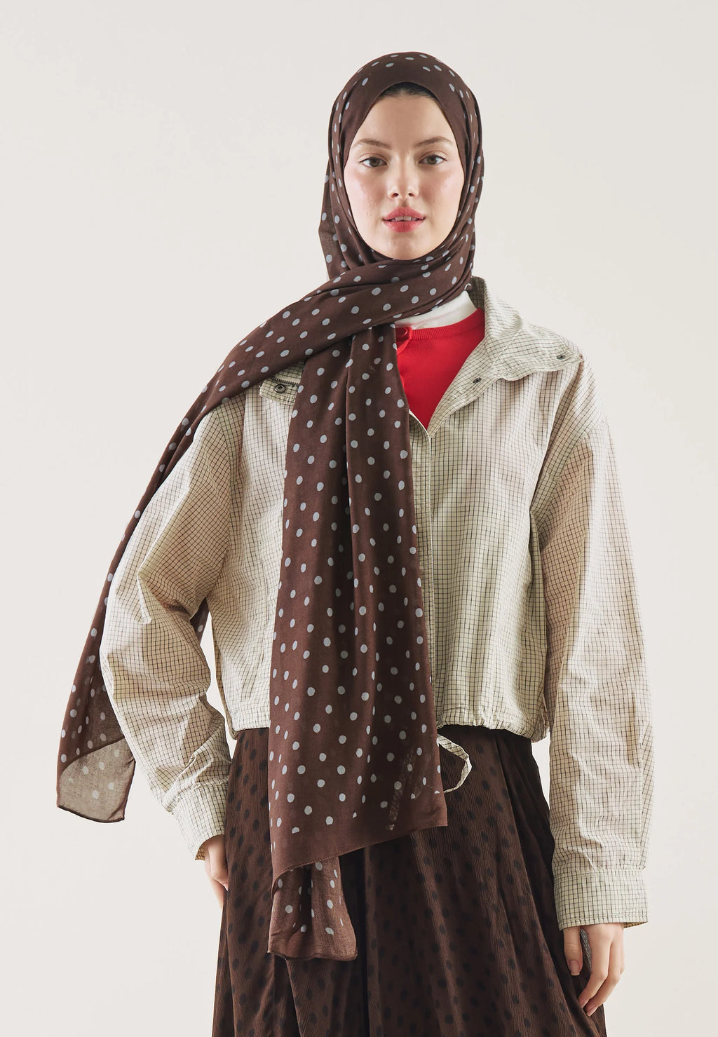 FRESH SCARFS | Small Polka Dots Patterned Scarf