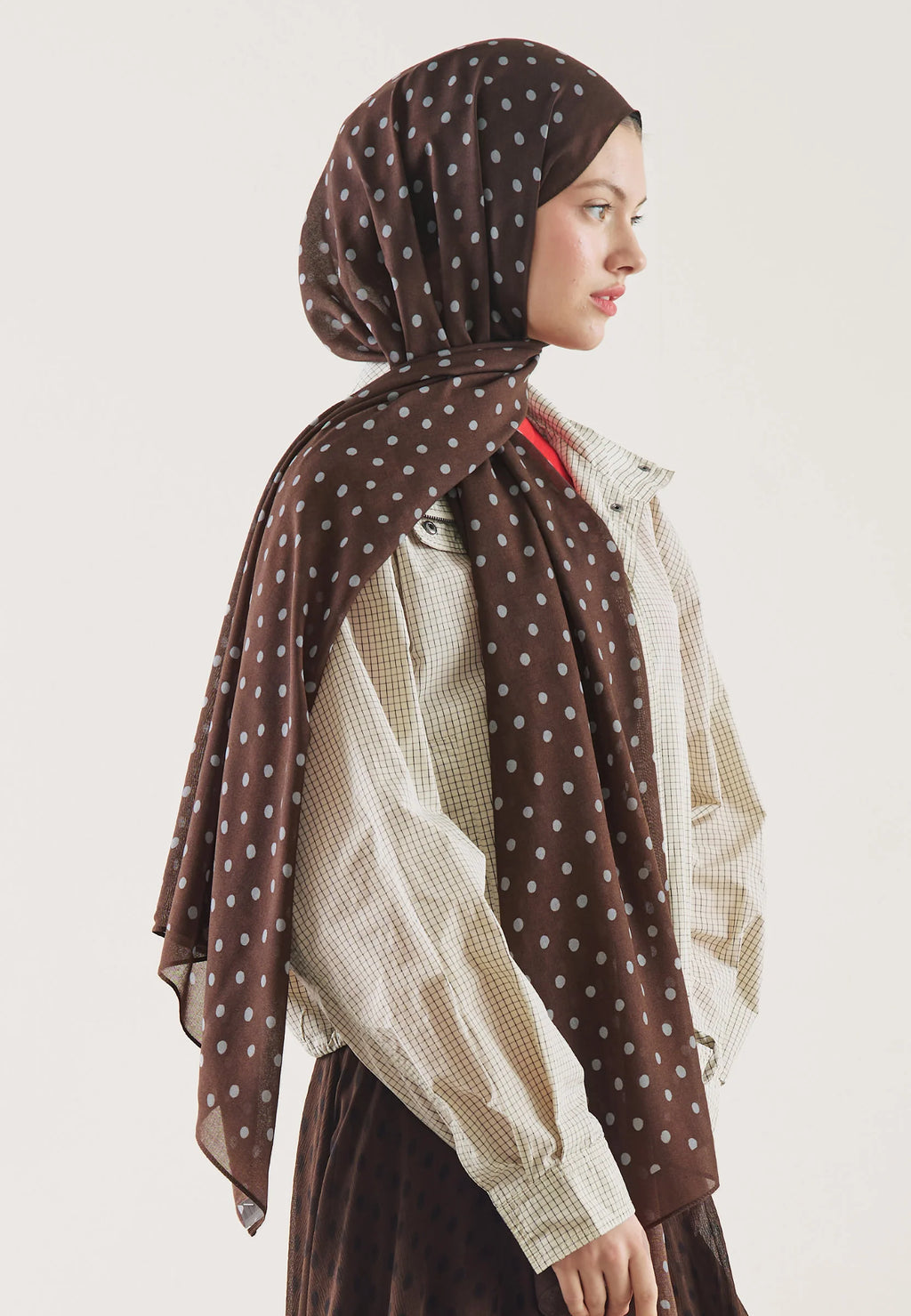 FRESH SCARFS | Small Polka Dots Patterned Scarf