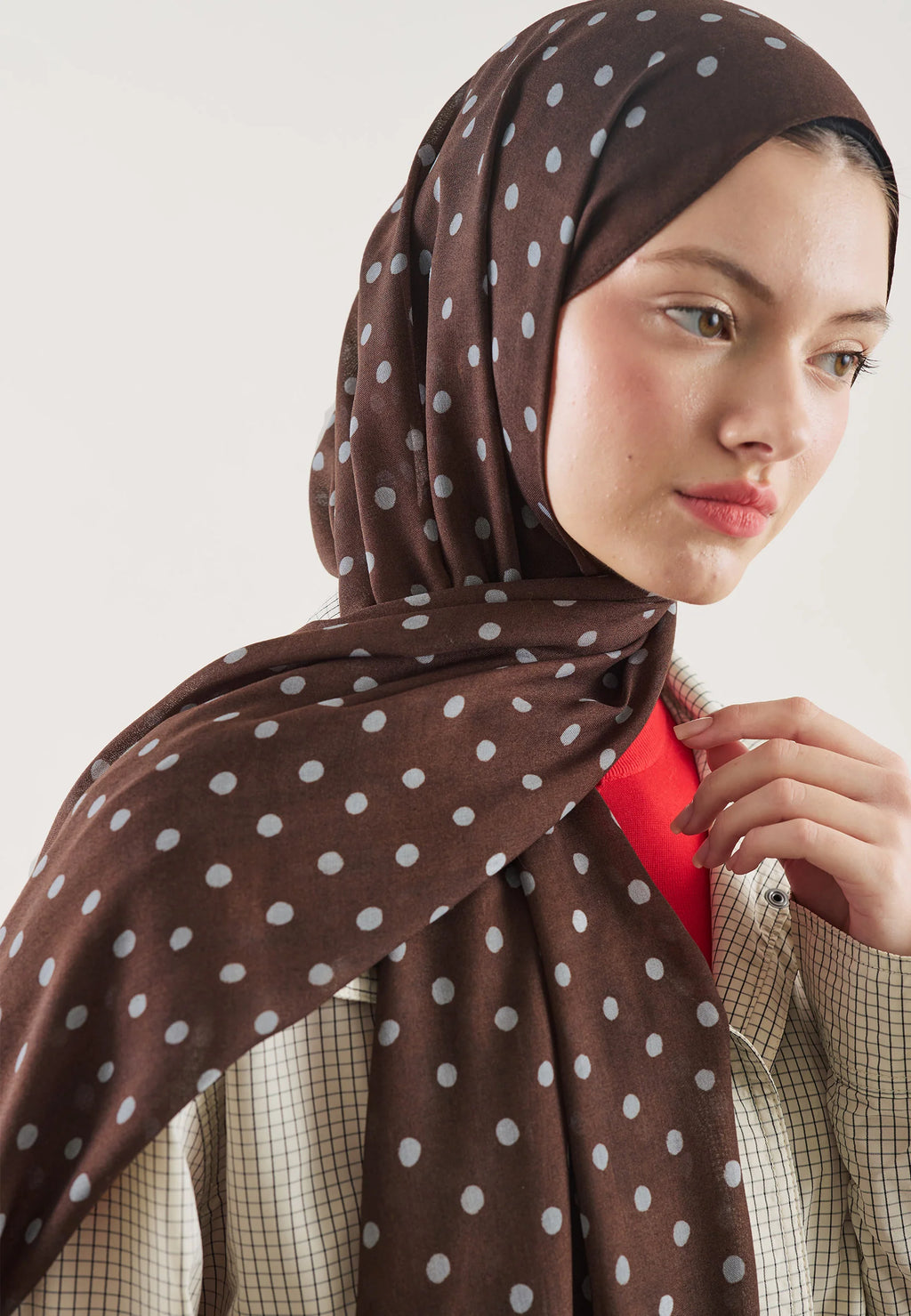 FRESH SCARFS | Small Polka Dots Patterned Scarf