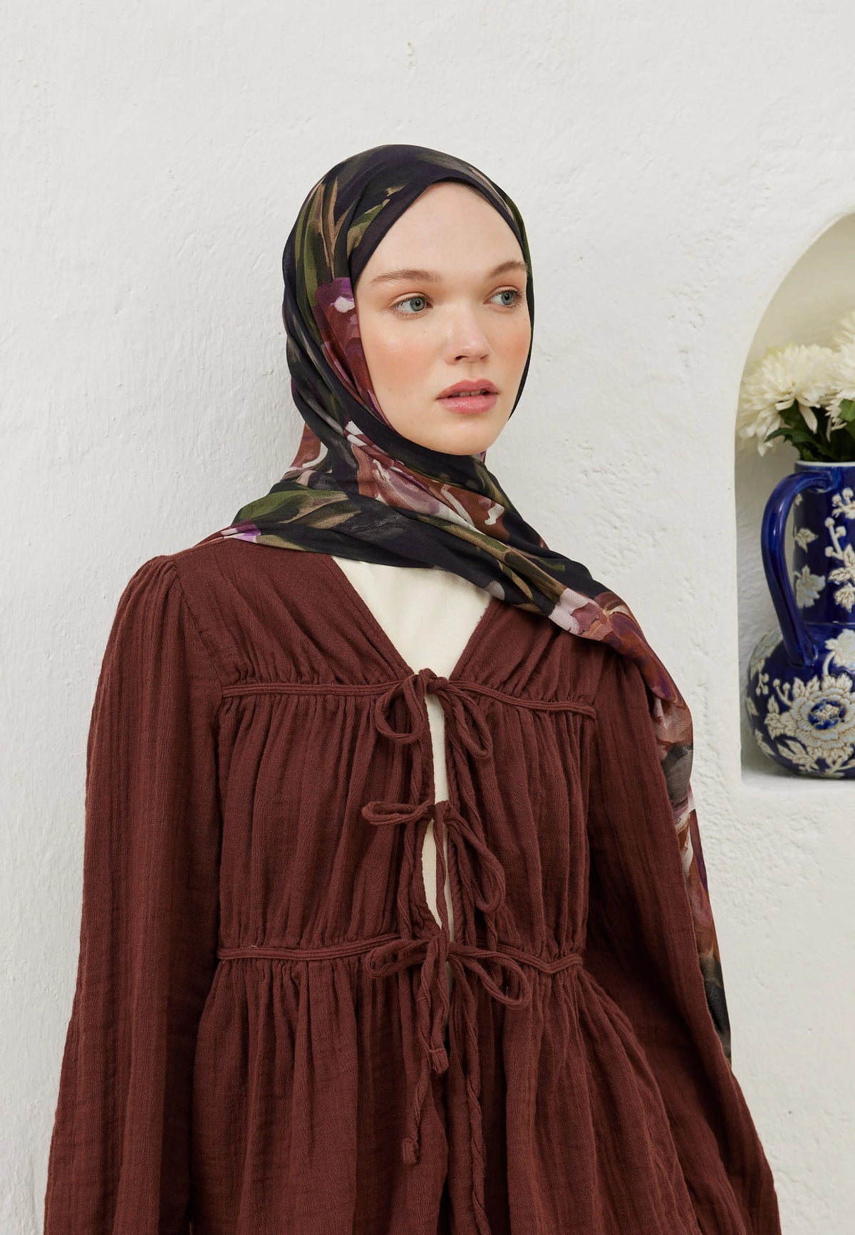 FRESH SCARFS | Summer Rose Patterned Scarf