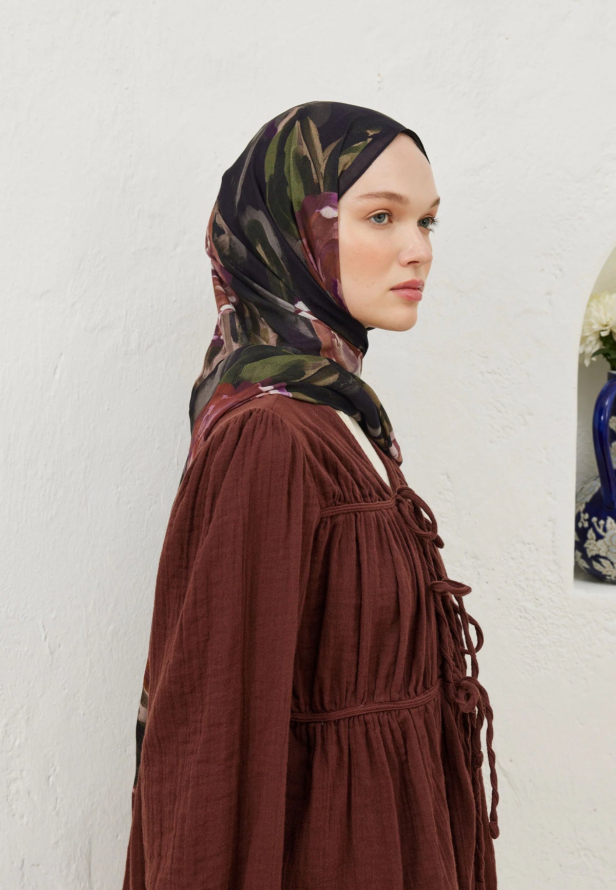 FRESH SCARFS | Summer Rose Patterned Scarf