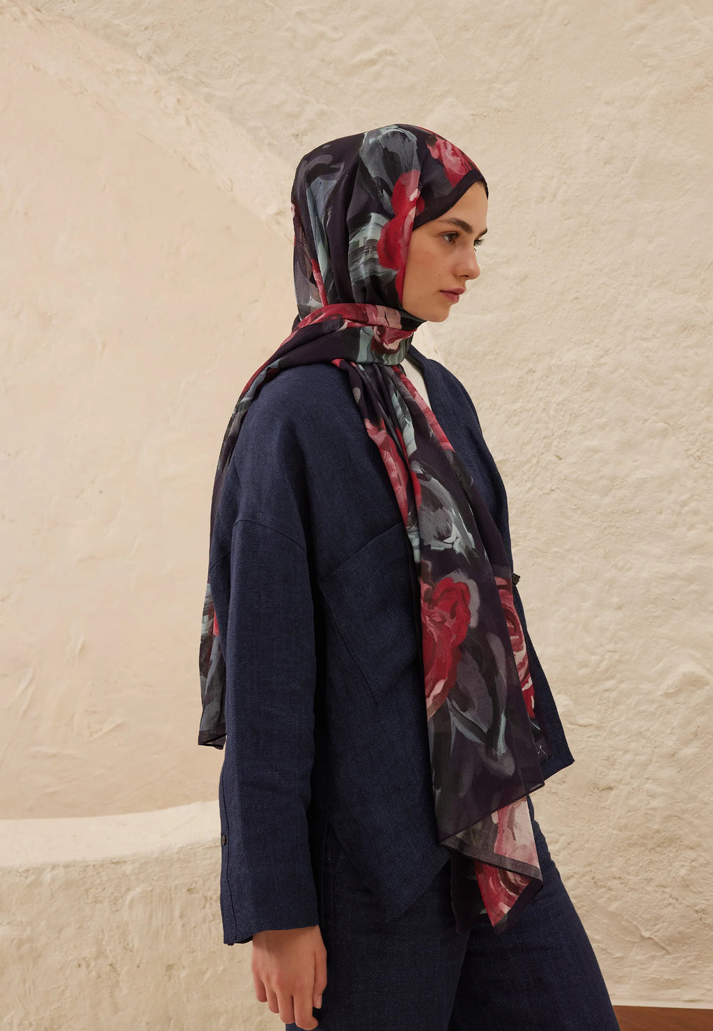 FRESH SCARFS | Summer Rose Patterned Scarf