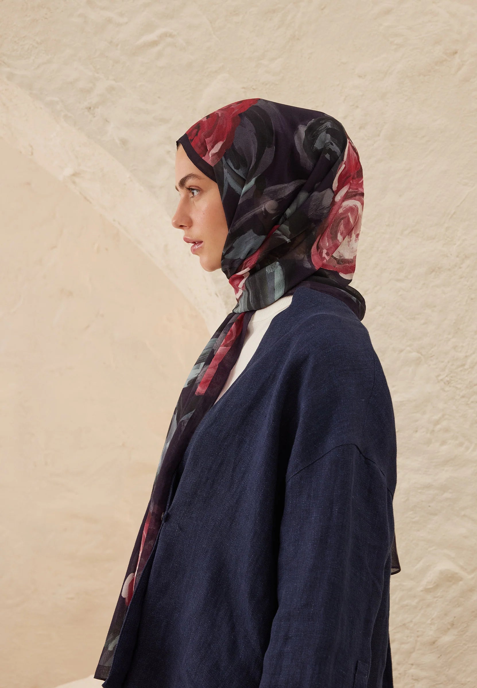 FRESH SCARFS | Summer Rose Patterned Scarf