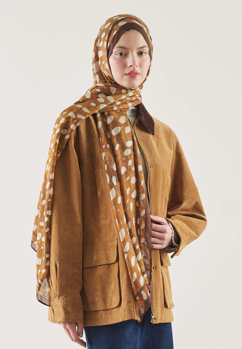 FRESH SCARFS | Wild Fawn Patterned Scarf