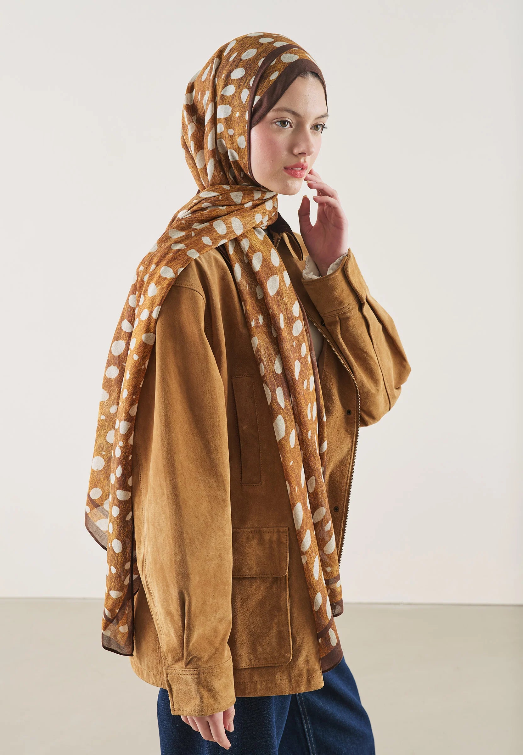 FRESH SCARFS | Wild Fawn Patterned Scarf