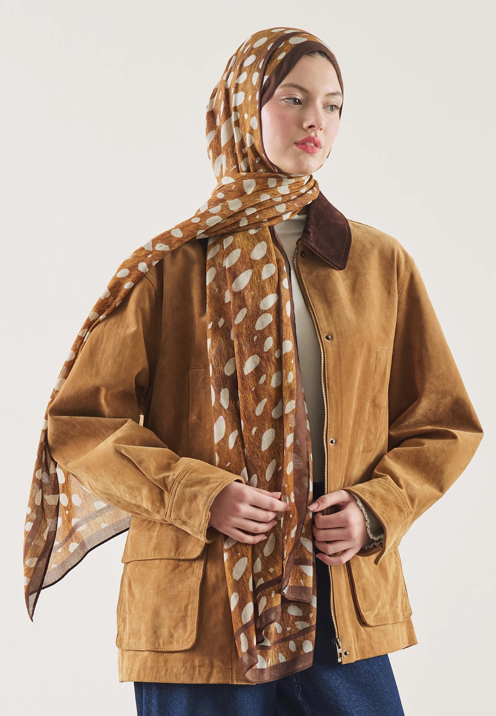 FRESH SCARFS | Wild Fawn Patterned Scarf
